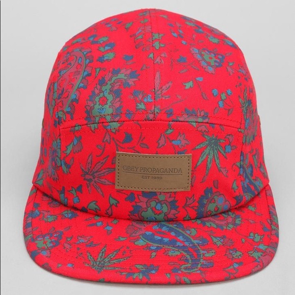 obey leather strap hat